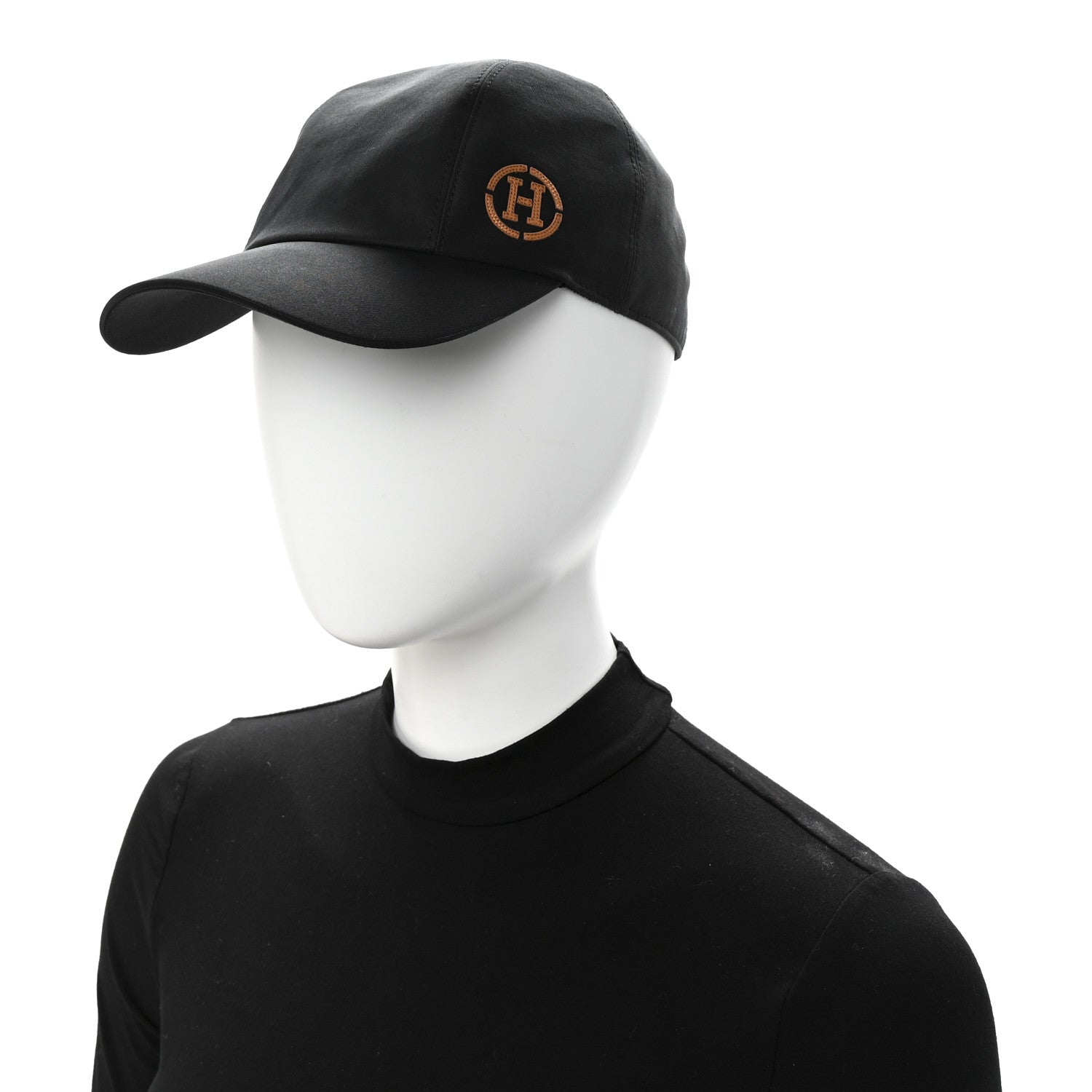 Hermes Cotton Miles H Circle Hat 56 Black 2 of 8