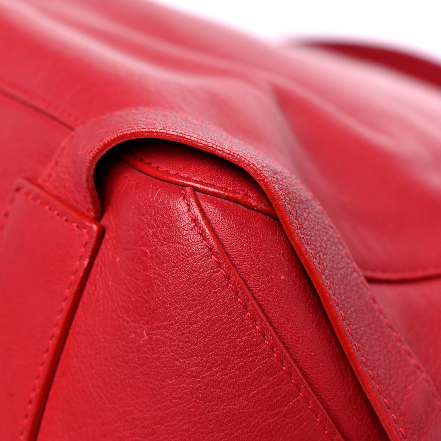 Calfskin Large PS Courier Backpack Red