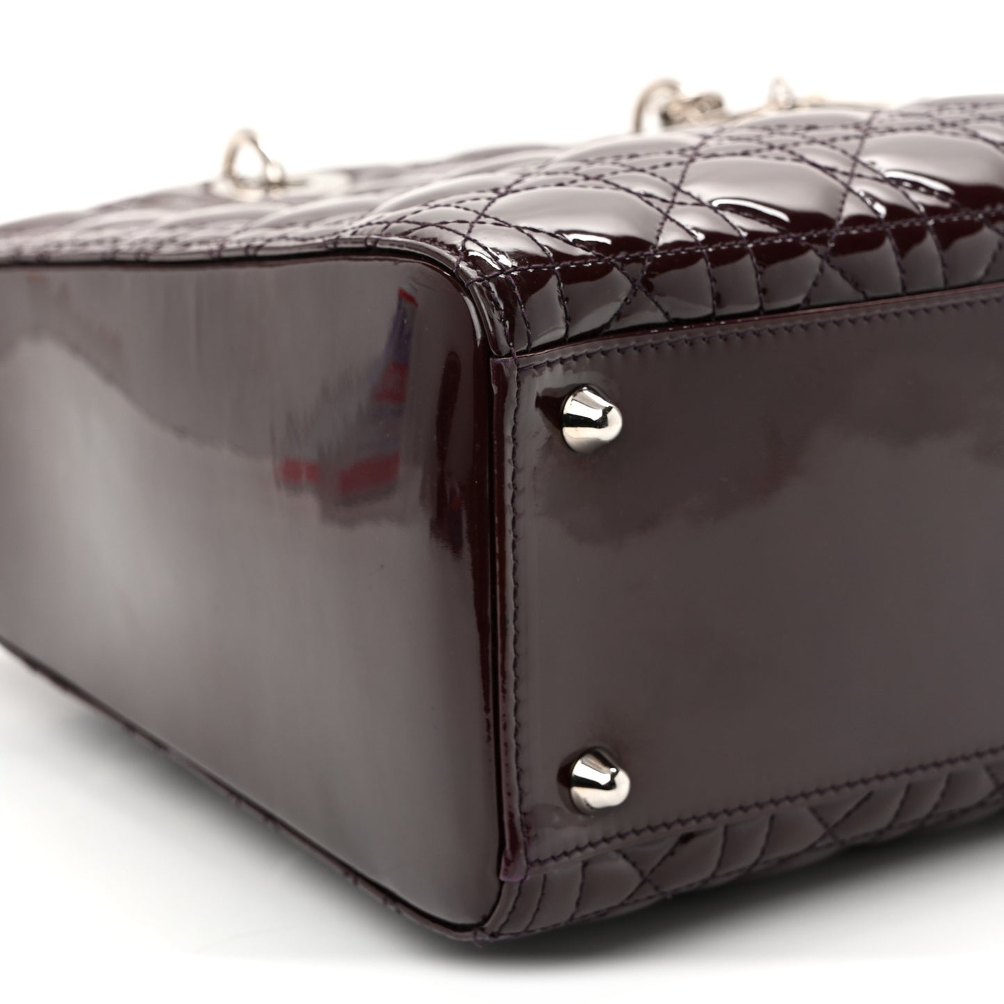 Patent Cannage Large Lady Dior Violet Purple