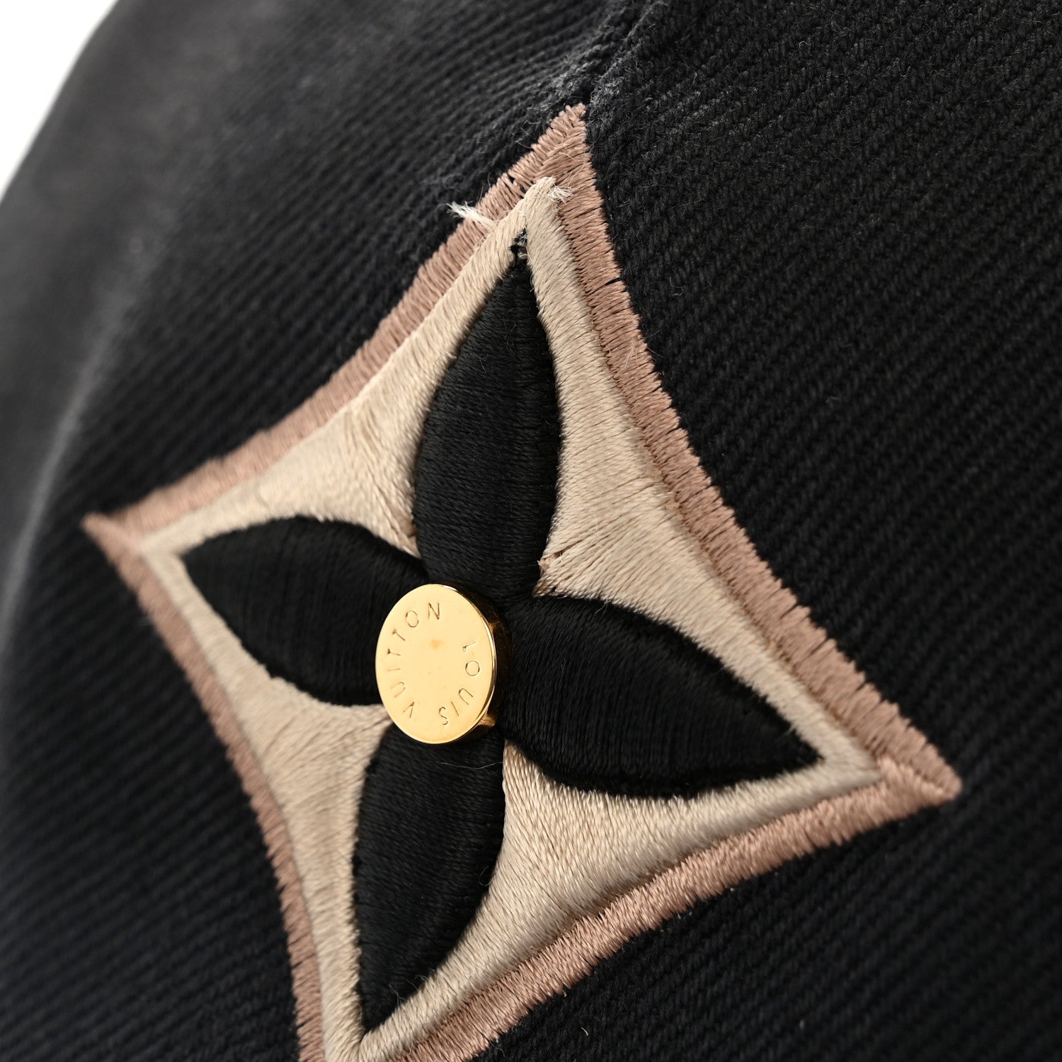 Louis Vuitton Monogram Cotton Jacquard Embroidered LV Day Cap M Black 10 of 11