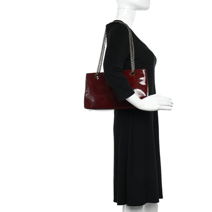 Chanel Patent Bijoux Chain Shoulder Bag Rust Red 2 of 15