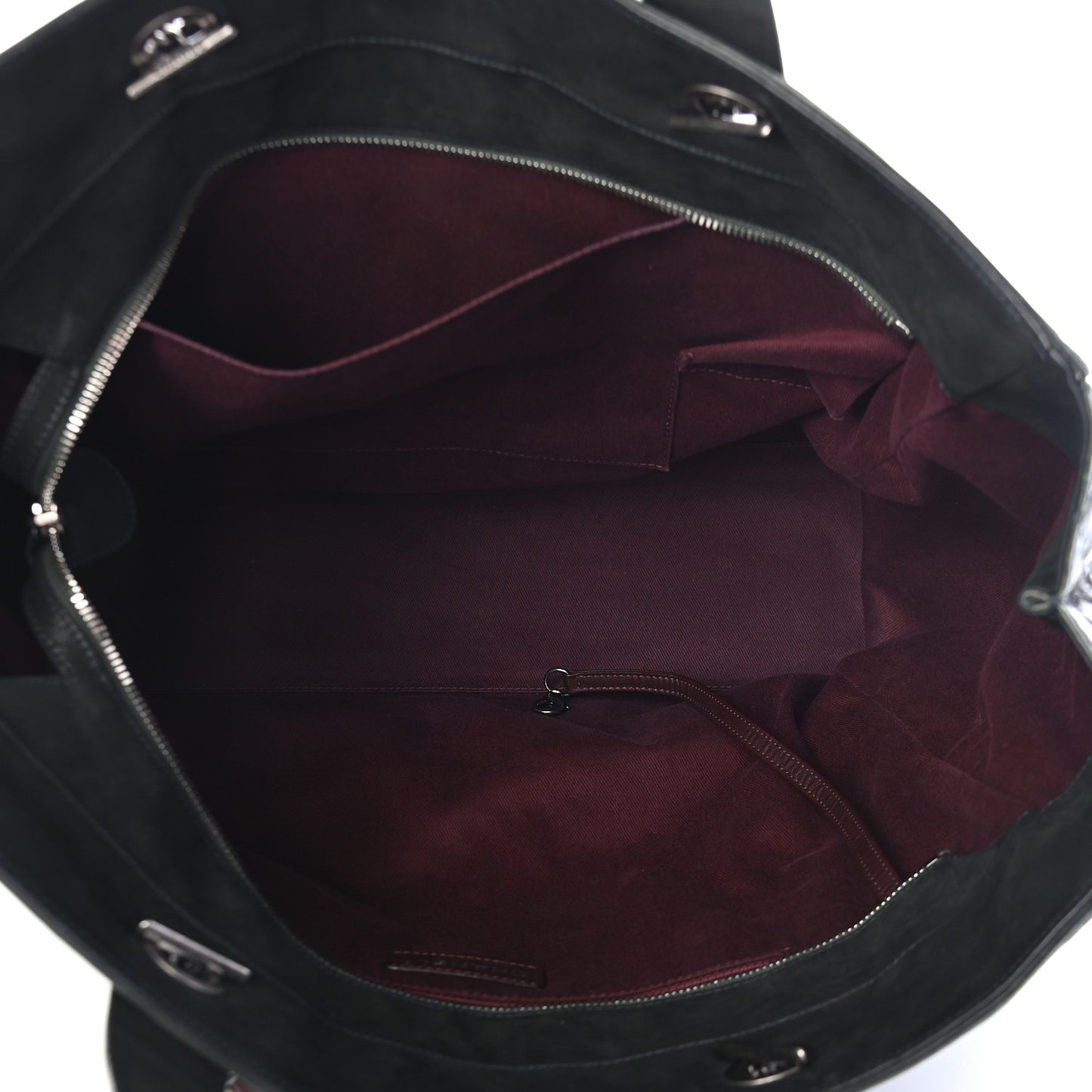 Iridescent Calfskin In the Mix Tote Dark Green