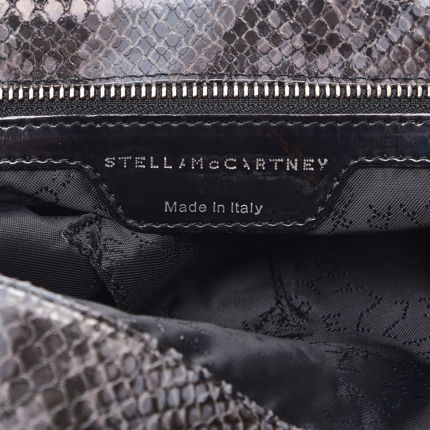 Stella McCartney Eco Python Big Falabella Tote Dark Grey 8 of 10