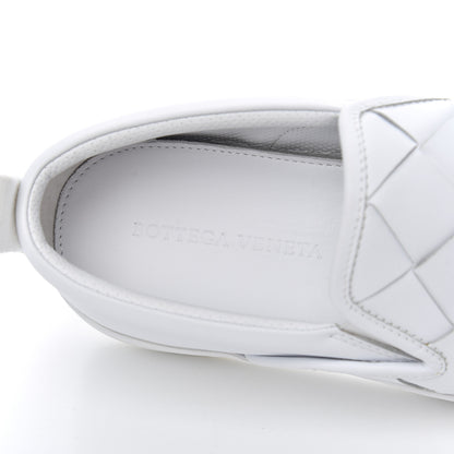 Bottega Veneta Nappa Intrecciato Slip On Sneakers 39 White 6 of 12