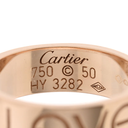 Cartier 18K Pink Gold 5.5mm Engraved LOVE Ring 50 5.25 4 of 4