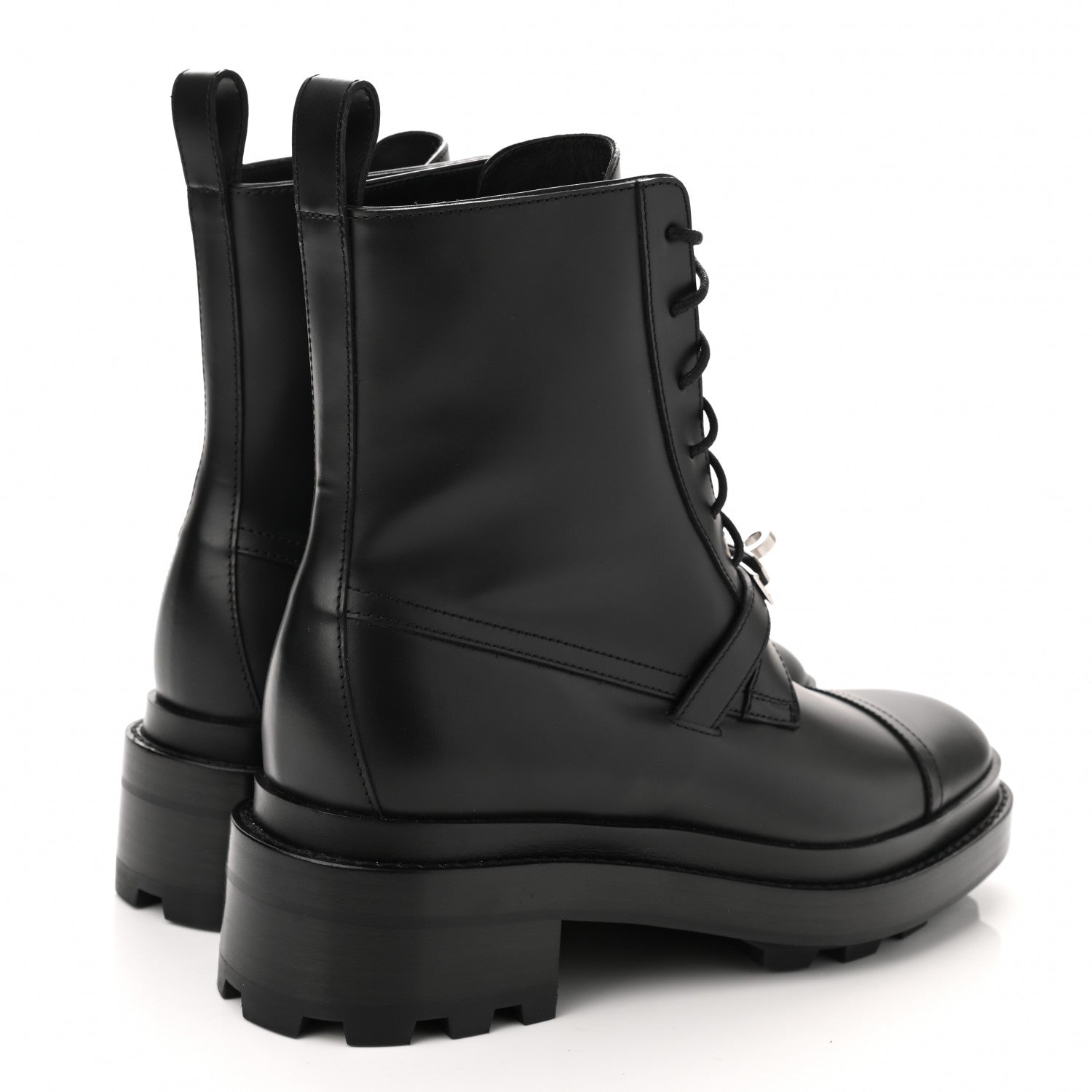 Hermes Glossed Calfskin Funk Ankle Boots 37.5 Black 3 of 9
