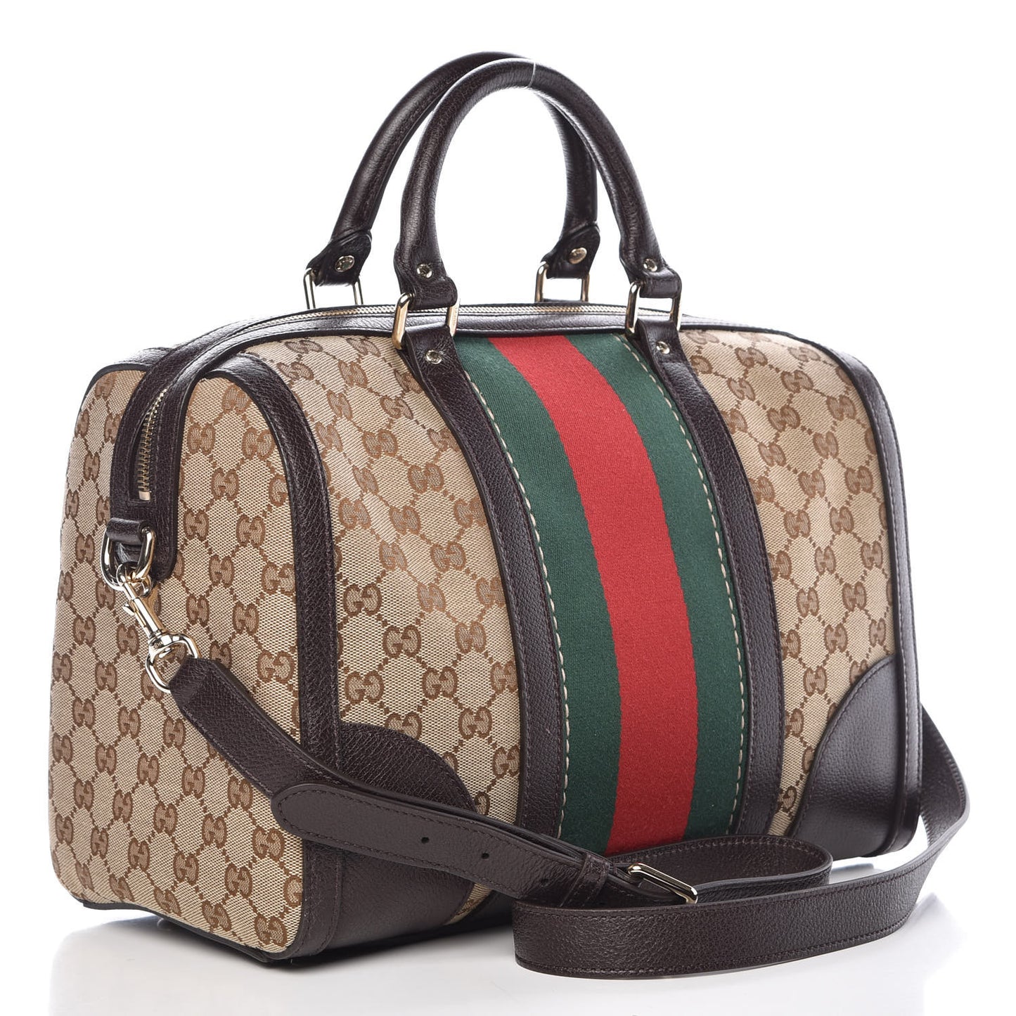 Monogram Vintage Web Medium Webby Bee Boston Dark Brown