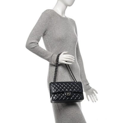 Chanel Caviar Quilted Medium Double Flap Navy 2 of 7