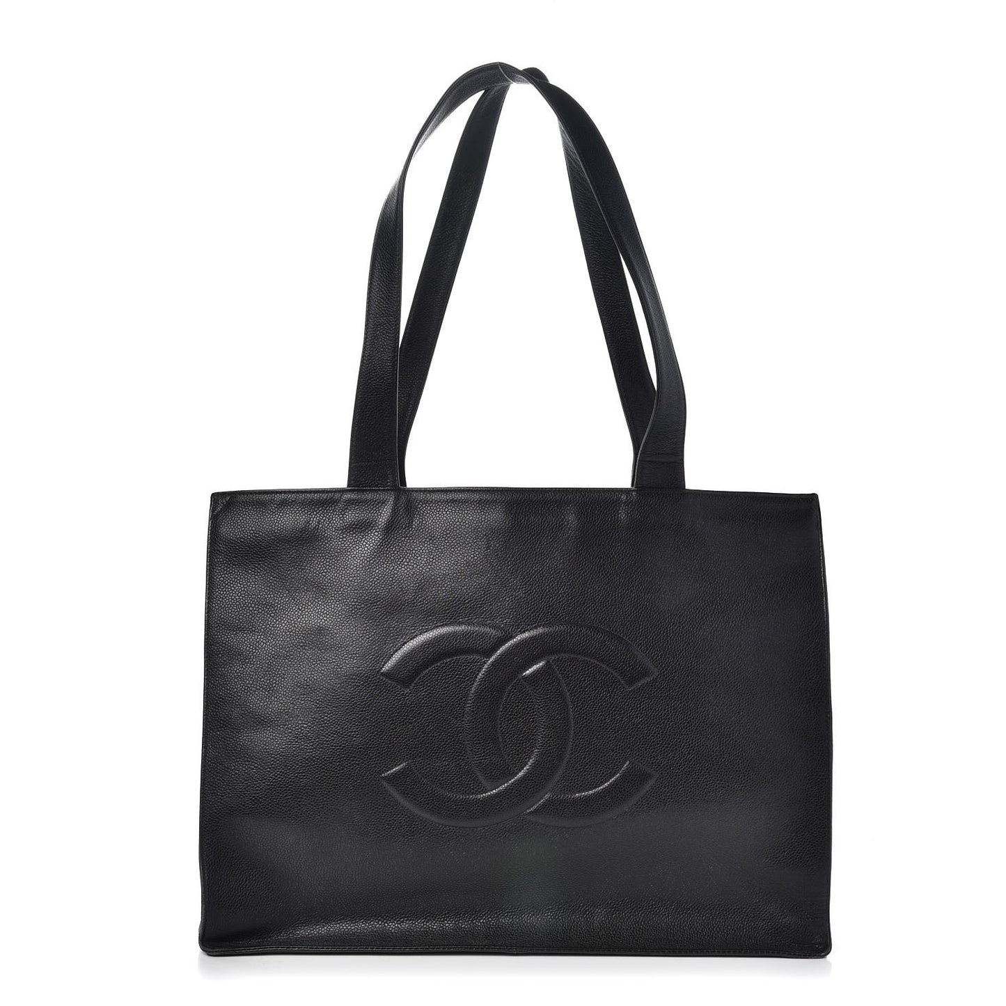 Caviar Large CC Shoulder Bag Black