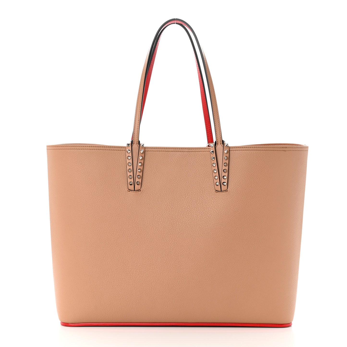 Calfskin Spikes East West Cabata Tote Nude