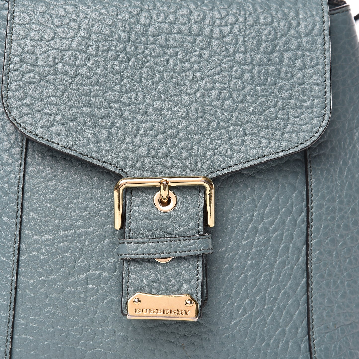 Grainy Calfskin Shoulder Bag Turquoise