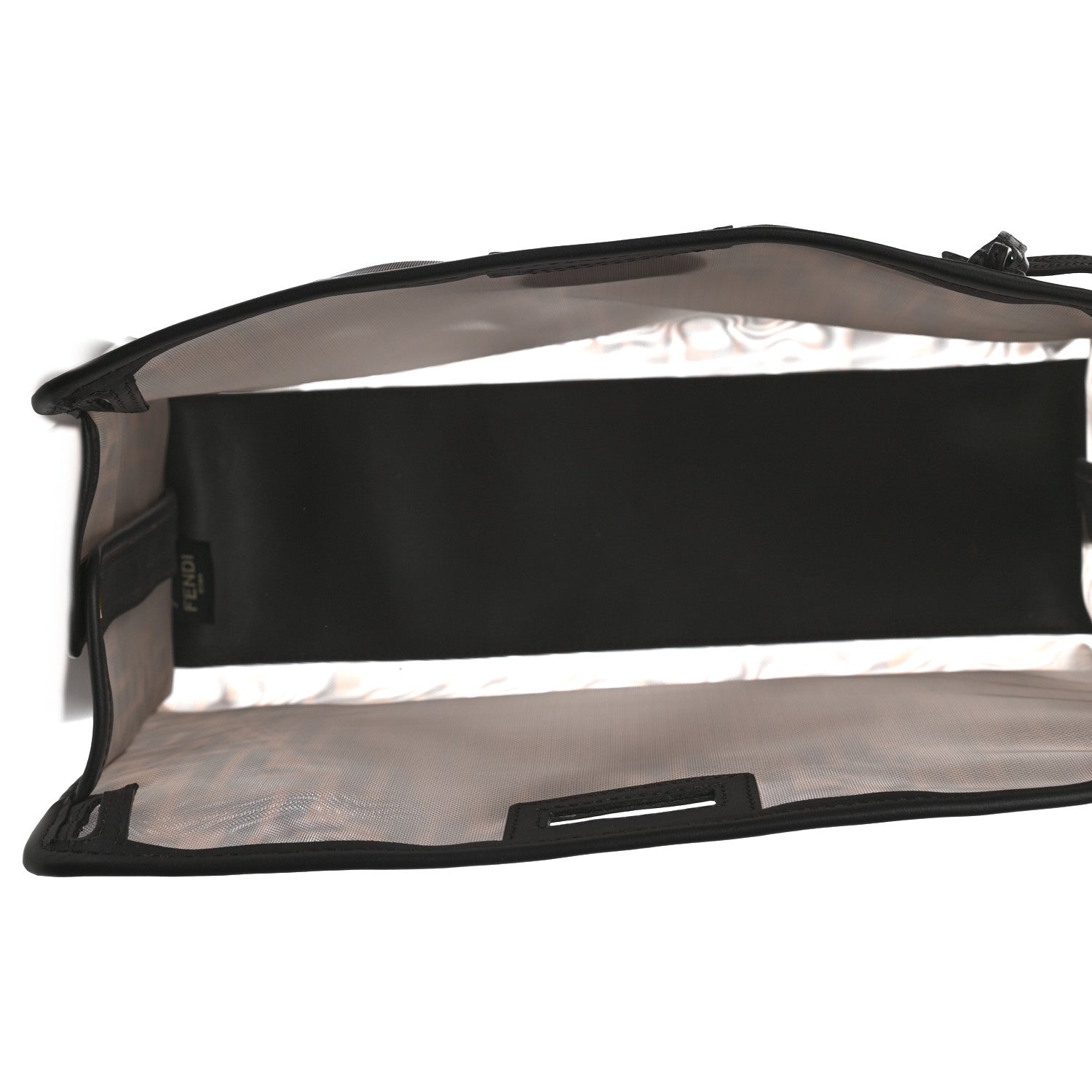 Fendi Mesh Vitello Century FF 1974 Medium Peekaboo Defender Cover Marrone Black Ebano 6 of 10