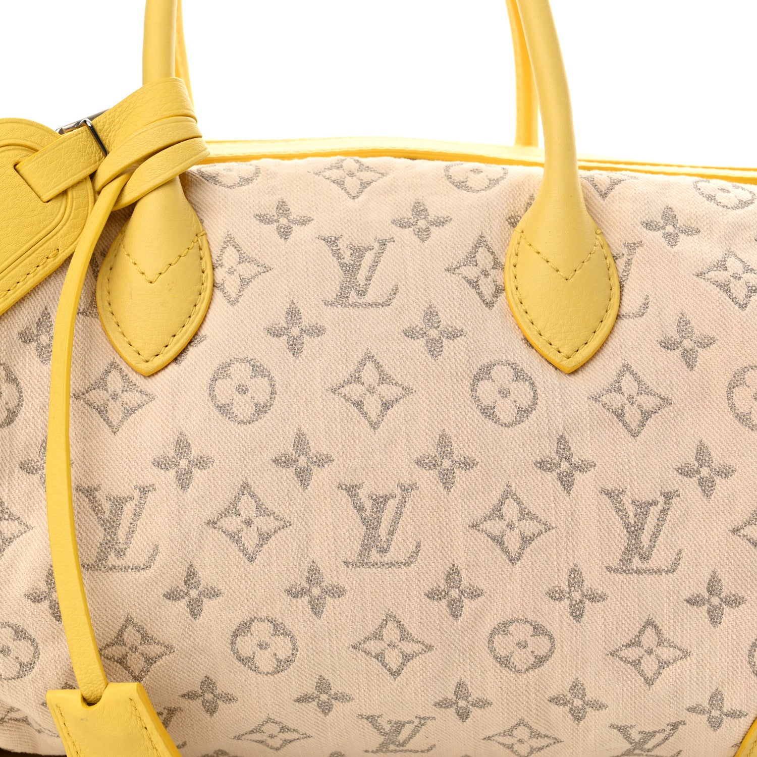 Louis Vuitton Monogram Denim Speedy Round Yellow 8 of 13