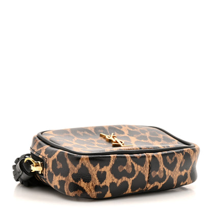 Saint Laurent Calfskin Heart Leopard Print Monogram Baby Lou Camera Bag Toffee 4 of 10