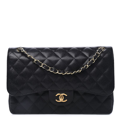 Chanel Caviar Quilted Jumbo Double Flap Black 1 of 4