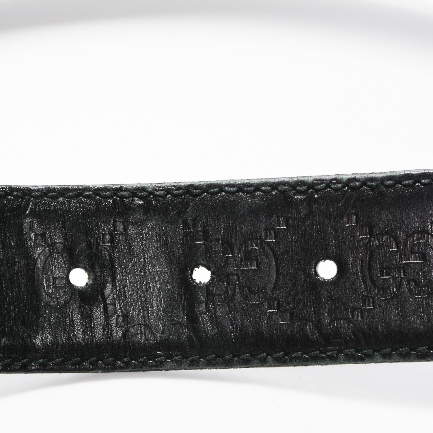 Gucci Guccissima Horsebit Buckle Belt 85 34 Black 6 of 6