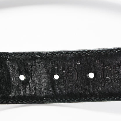 Gucci Guccissima Horsebit Buckle Belt 85 34 Black 6 of 6