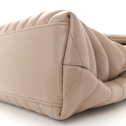 Saint Laurent Calfskin Y Quilted Monogram Medium Loulou Chain Satchel Dark Beige 10 of 12