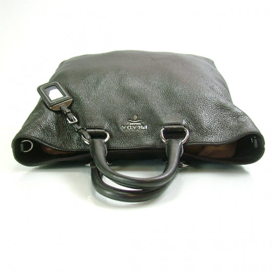 Cervo Shine Metallic Vitadino Tote Grey
