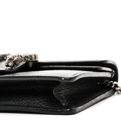 Gucci Calfskin Super Mini Dionysus Shoulder Bag Black 9 of 10