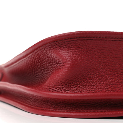 Hermes Taurillon Clemence Evelyne III PM Rouge Grenat 7 of 8