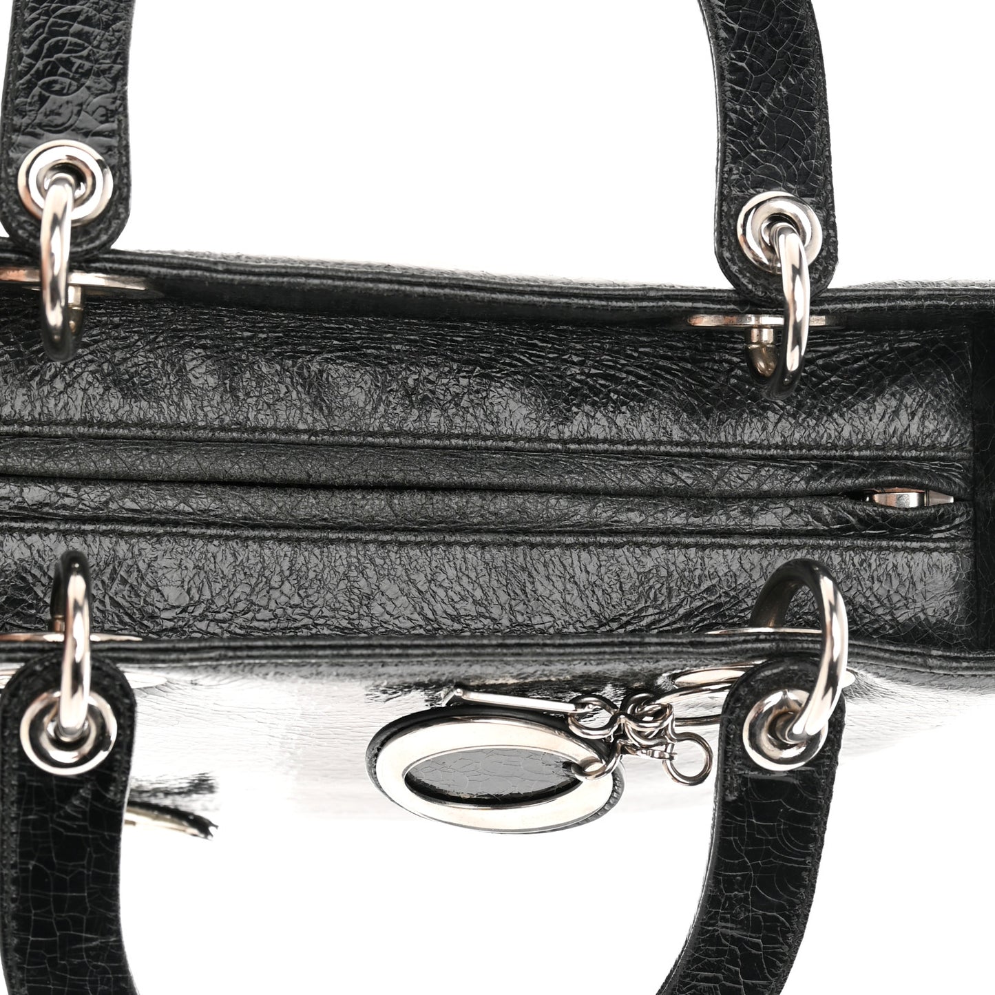 Ceramic Effect Deerskin Jeweled Swan Lady Dior Black