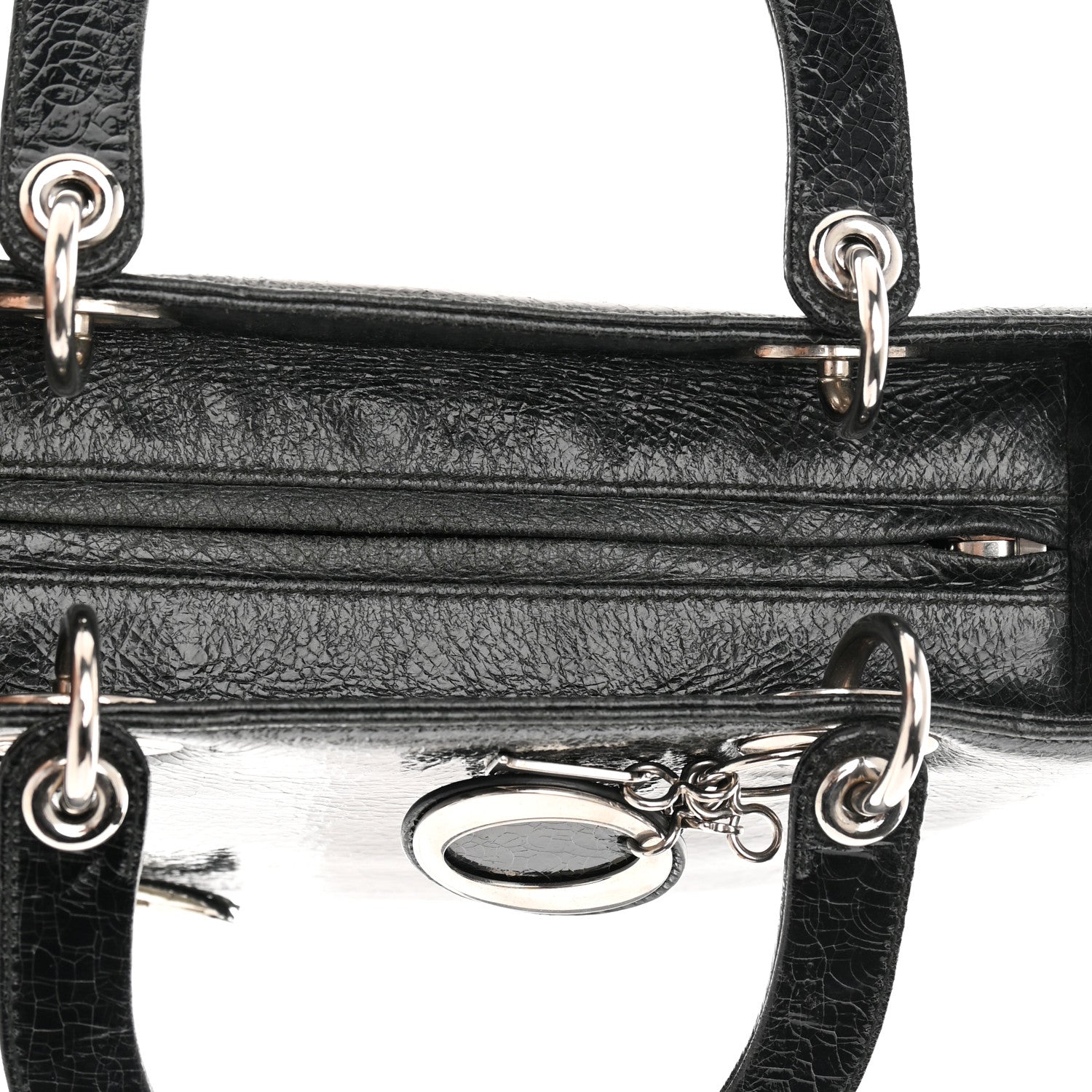 Christian Dior Ceramic Effect Deerskin Jeweled Swan Lady Dior Black 14 of 14