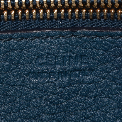 Celine Crisped Calfskin Small Tie Knot Tote Metallic Blue 7 of 9