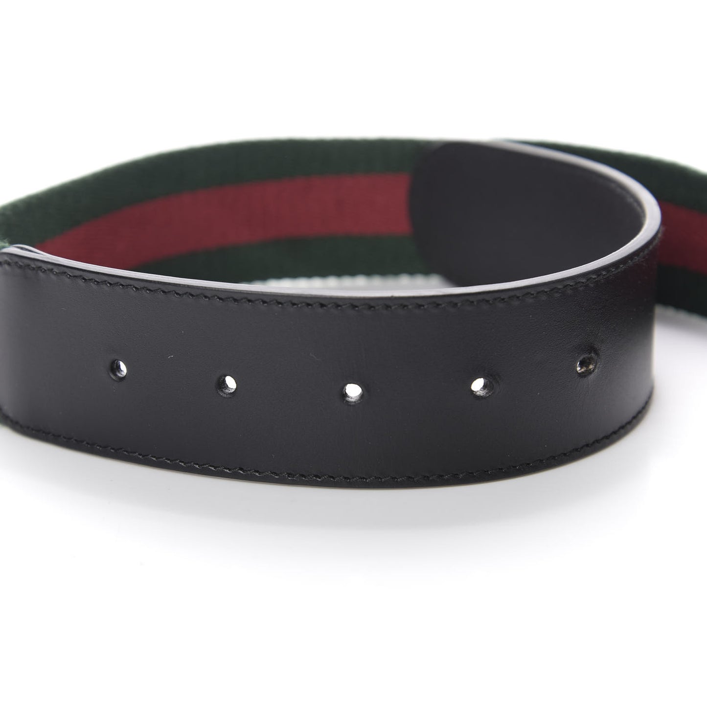 Nylon Calfskin Double G 40mm Web Belt 80 32 Green Red Black