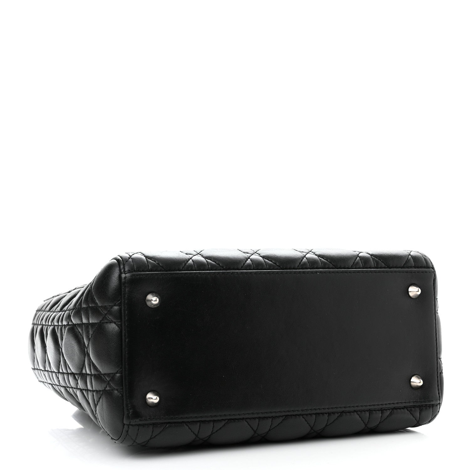 Christian Dior Lambskin Cannage Medium Lady Dior Black 3 of 9