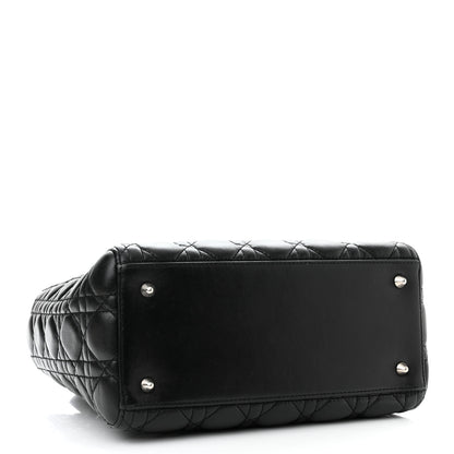 Christian Dior Lambskin Cannage Medium Lady Dior Black 3 of 9
