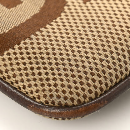 Gucci Monogram Jumbo GG Textured Dollar Calfskin Ophidia Key Case Camel Ebony New Acero 8 of 8