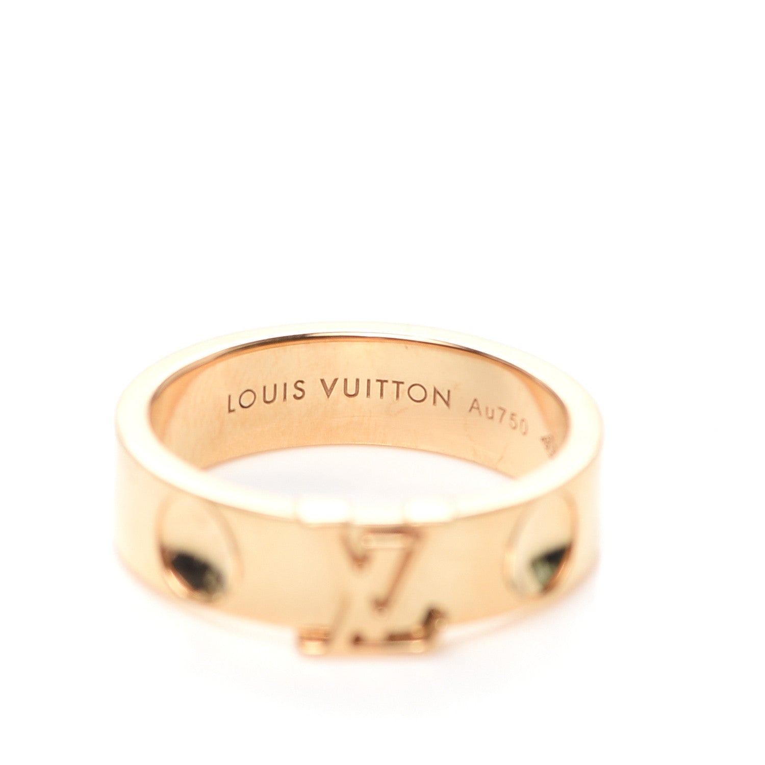 Louis Vuitton 18K Yellow Gold Empreinte LV Ring 51 5.75 4 of 5