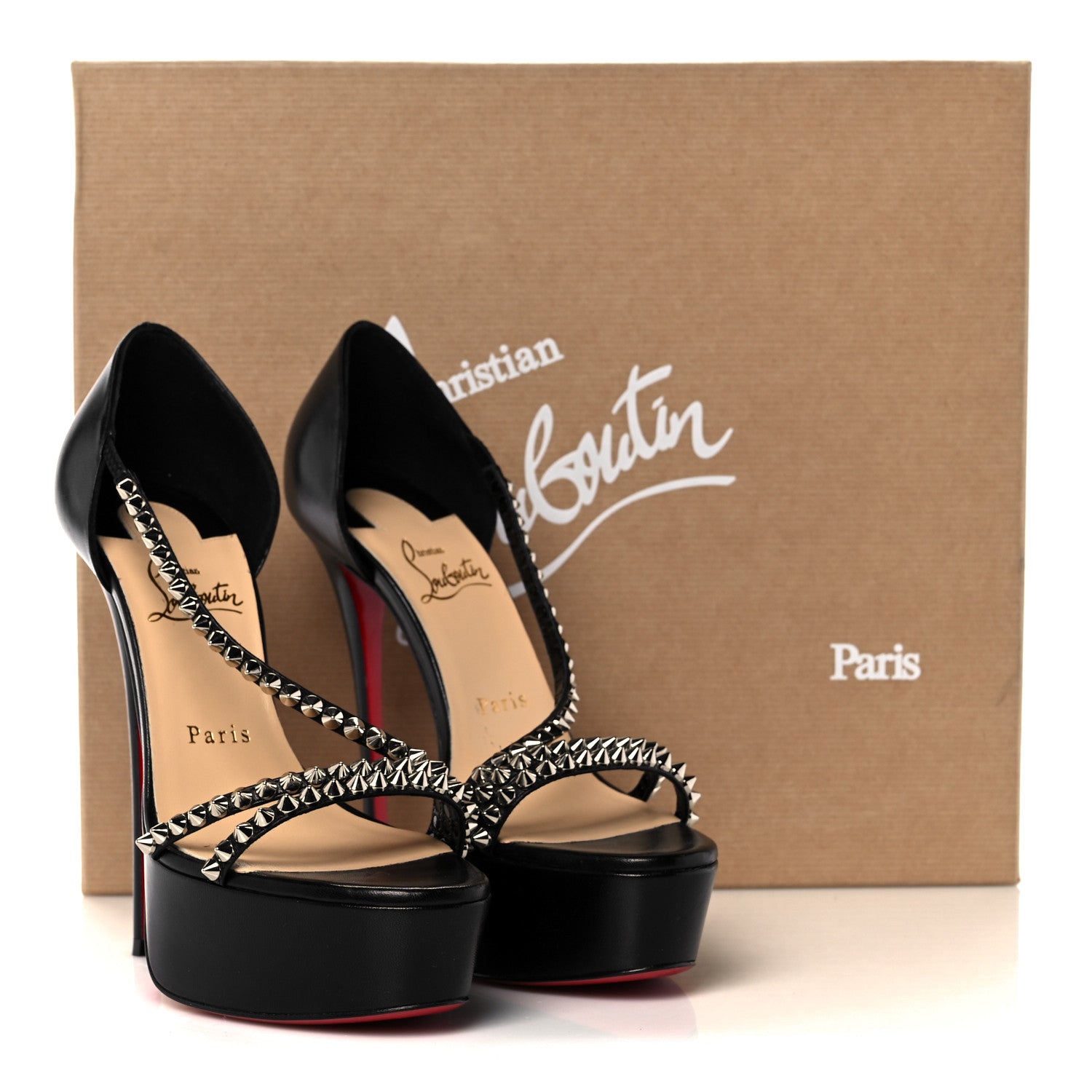 Christian Louboutin Nappa So Spike Alta 150 Sandals 37.5 Black 9 of 9