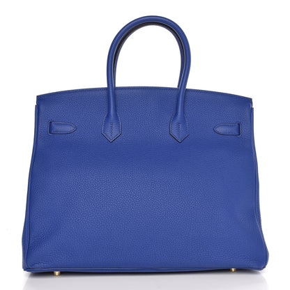 Hermes Togo Birkin 35 Bleu Electrique 4 of 33
