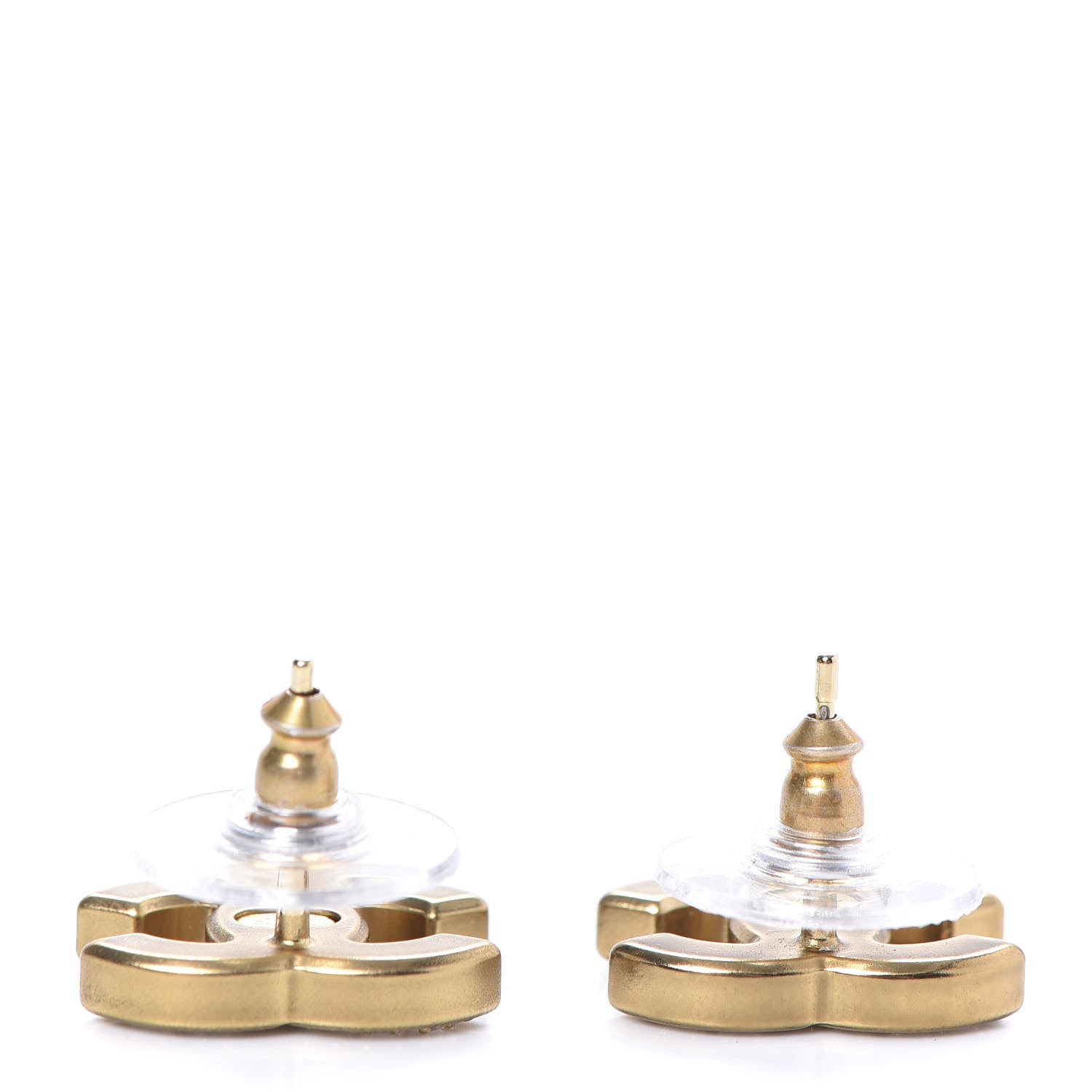 Chanel Crystal CC Earrings Gold 3 of 5