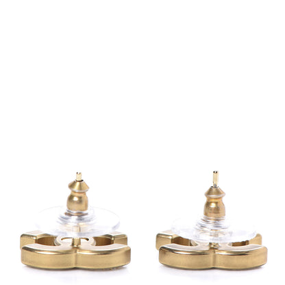 Chanel Crystal CC Earrings Gold 3 of 5