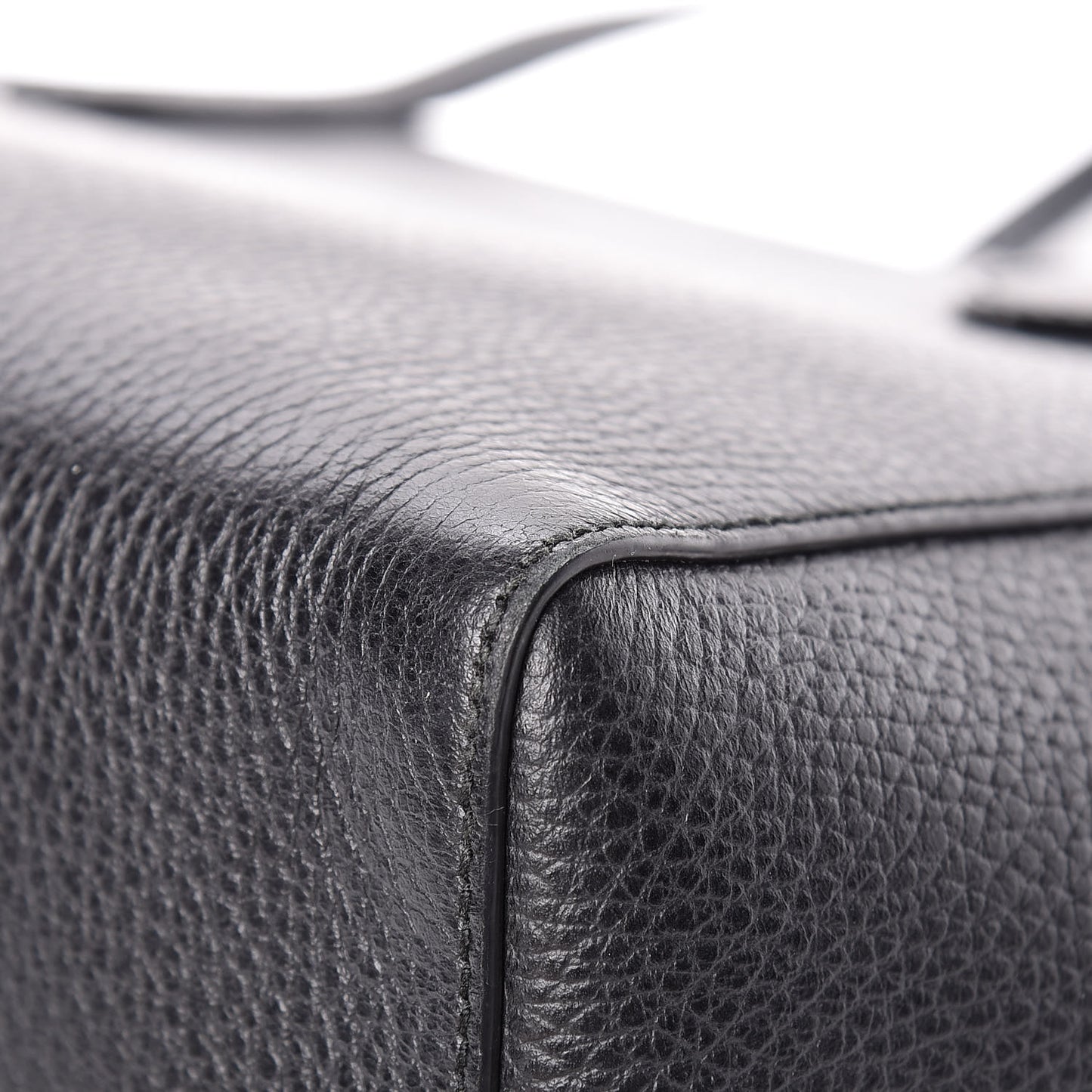 Pebbled Calfskin Small Swing Tote Black