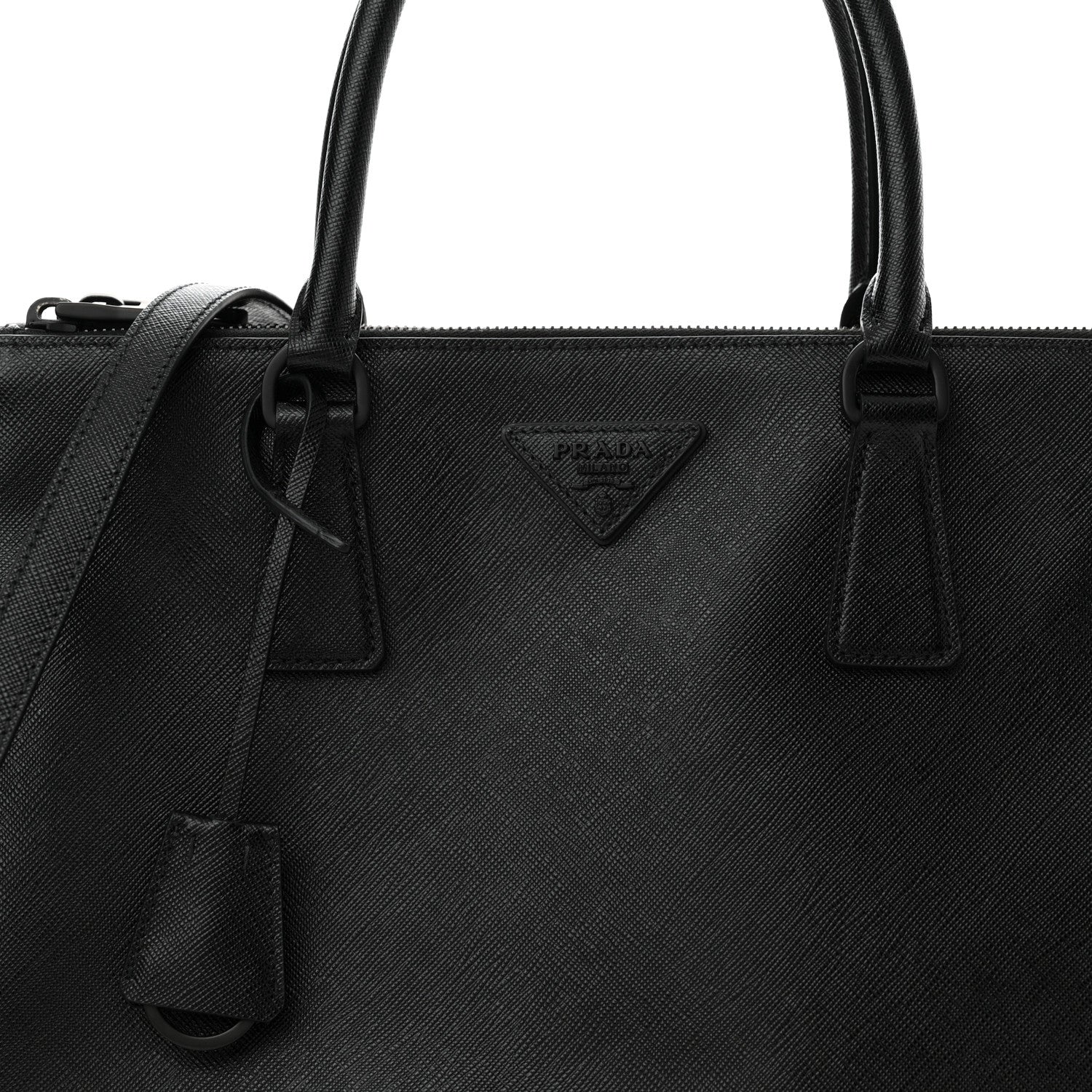 Prada Saffiano Lux Monochrome Large Galleria Double Zip Tote Black 6 of 8