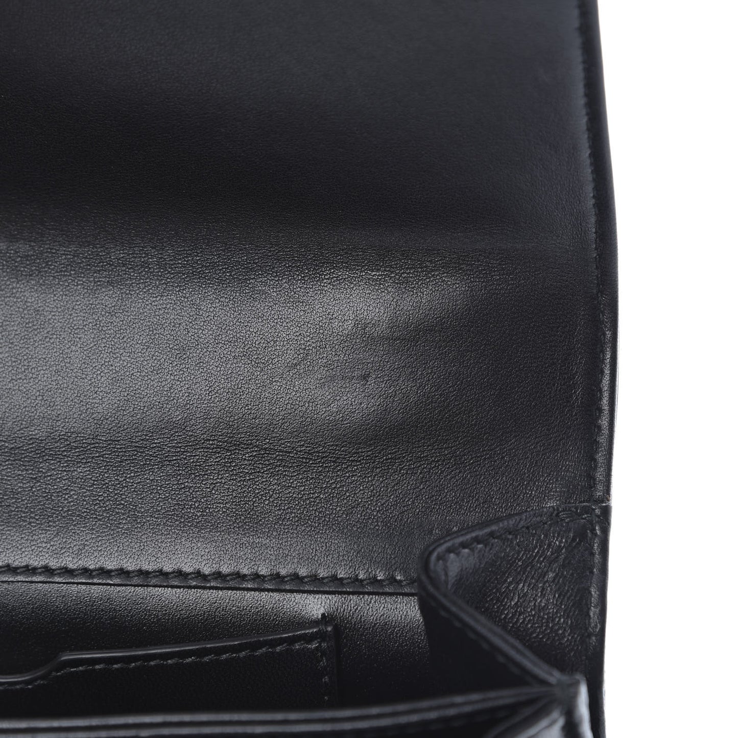 Lambskin Embroidered Tarot Pouch Clutch Black