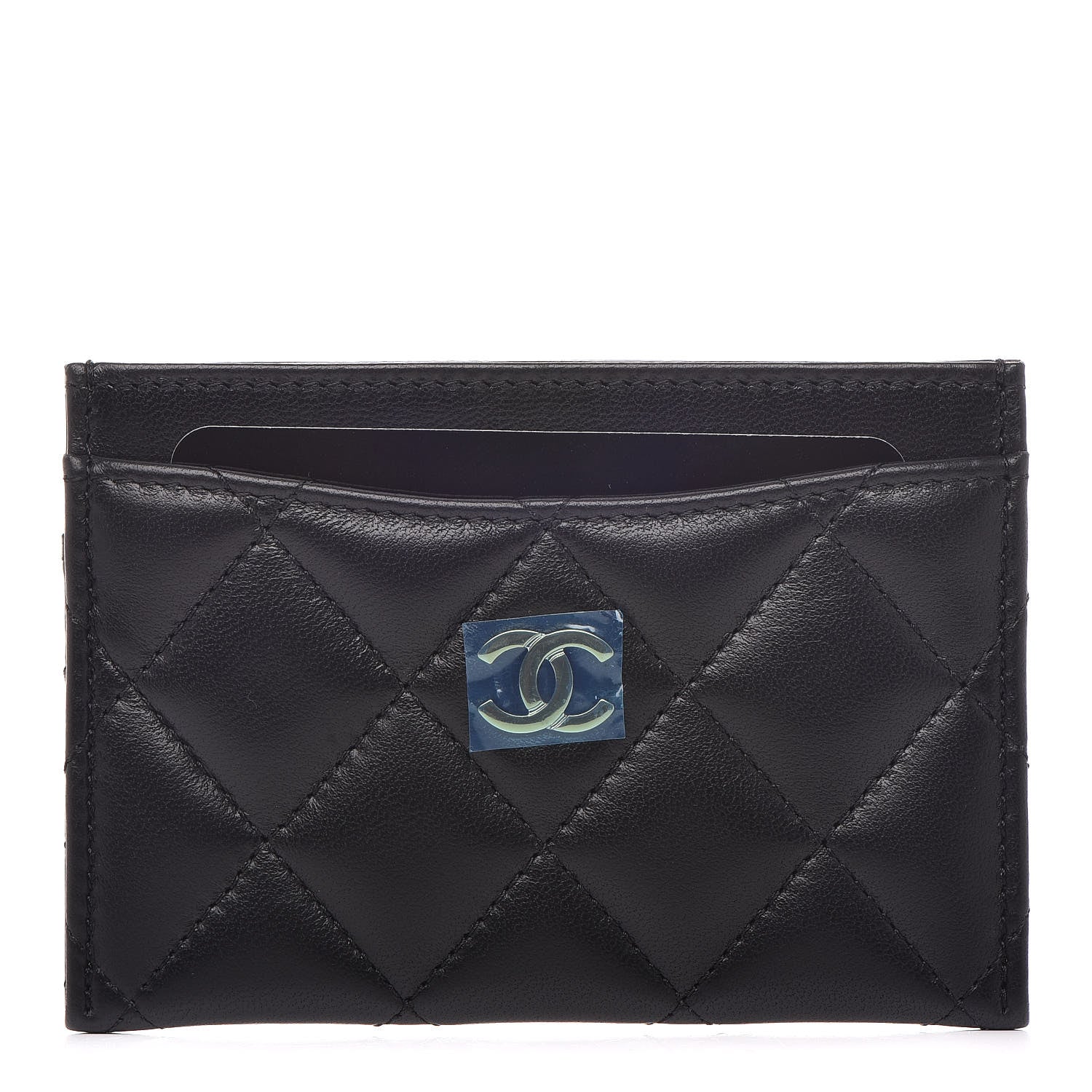 Chanel Lambskin Quilted Card Holder Black 1 of 9