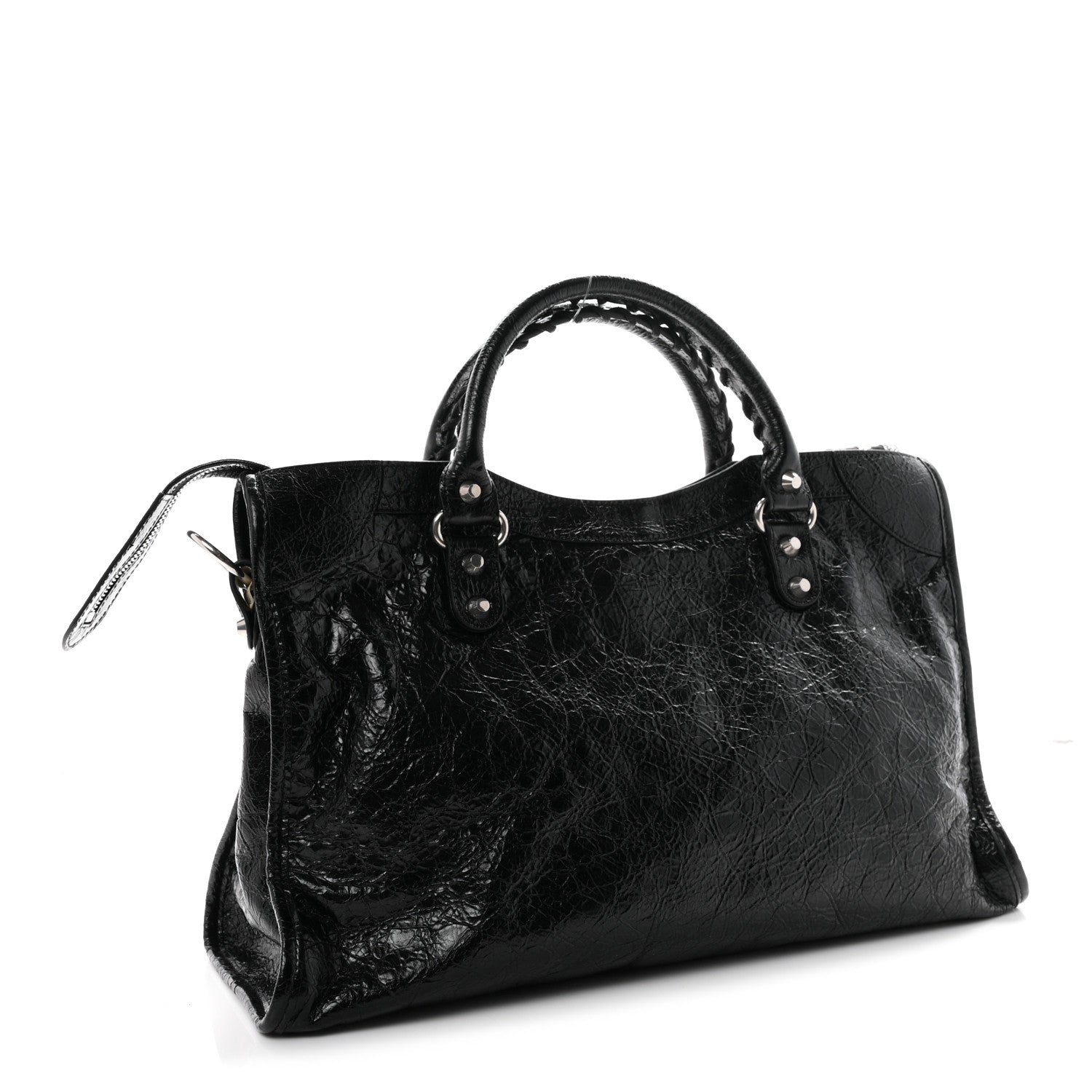 Balenciaga Agneau Arena Silver Hardware Medium Le City Black 3 of 10