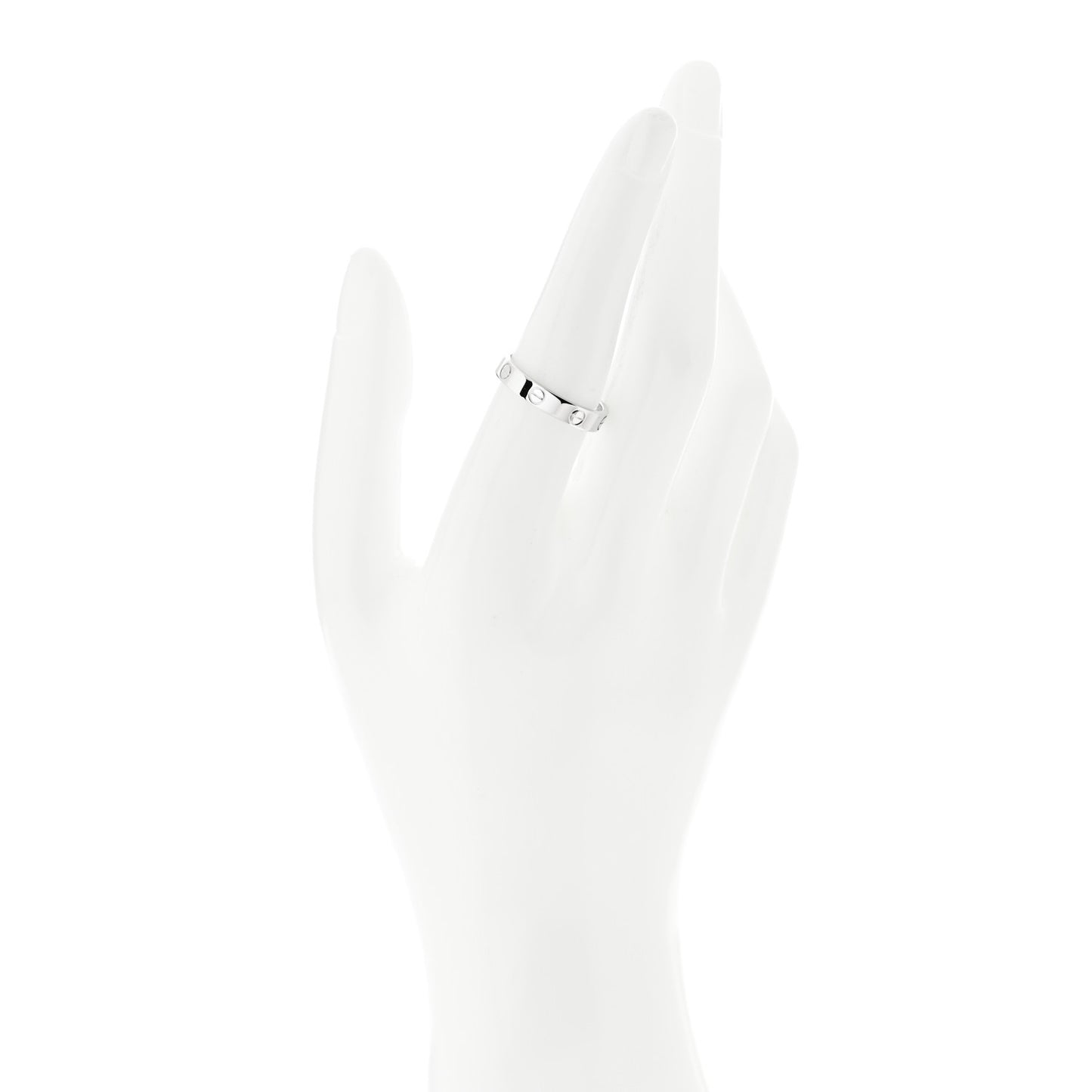 18K White Gold 3.5mm LOVE Wedding Band Ring 56 7.75