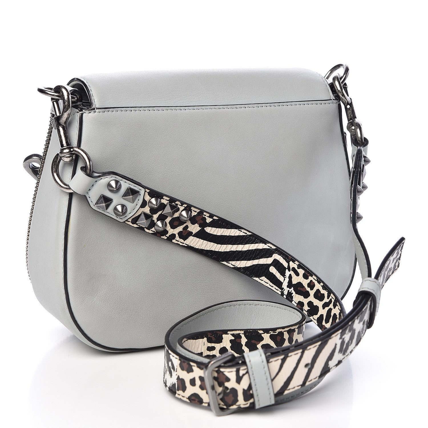 Marc Jacobs Calfskin Embellished Animal Mashup Saddle Bag Frost Multi 3 of 12