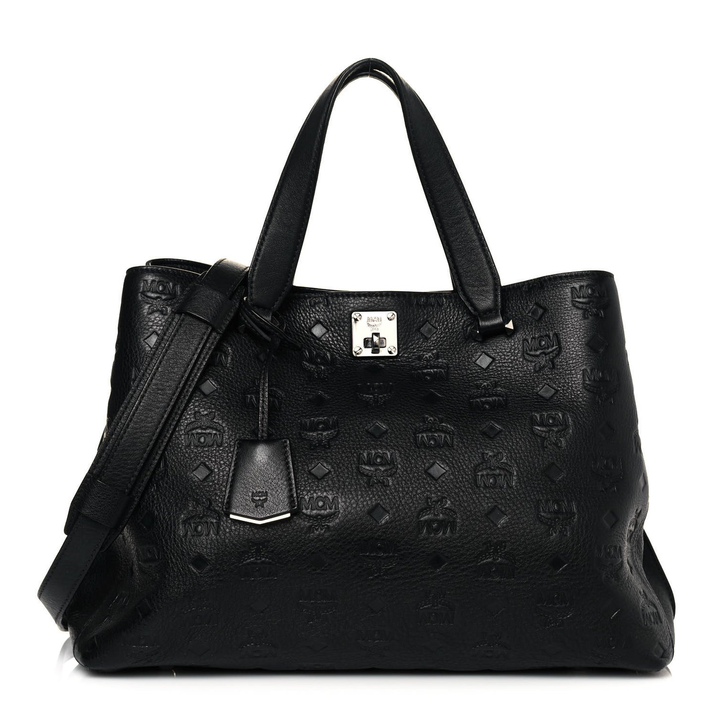 Calfskin Ottomar Monogram Large Essential Tote Black