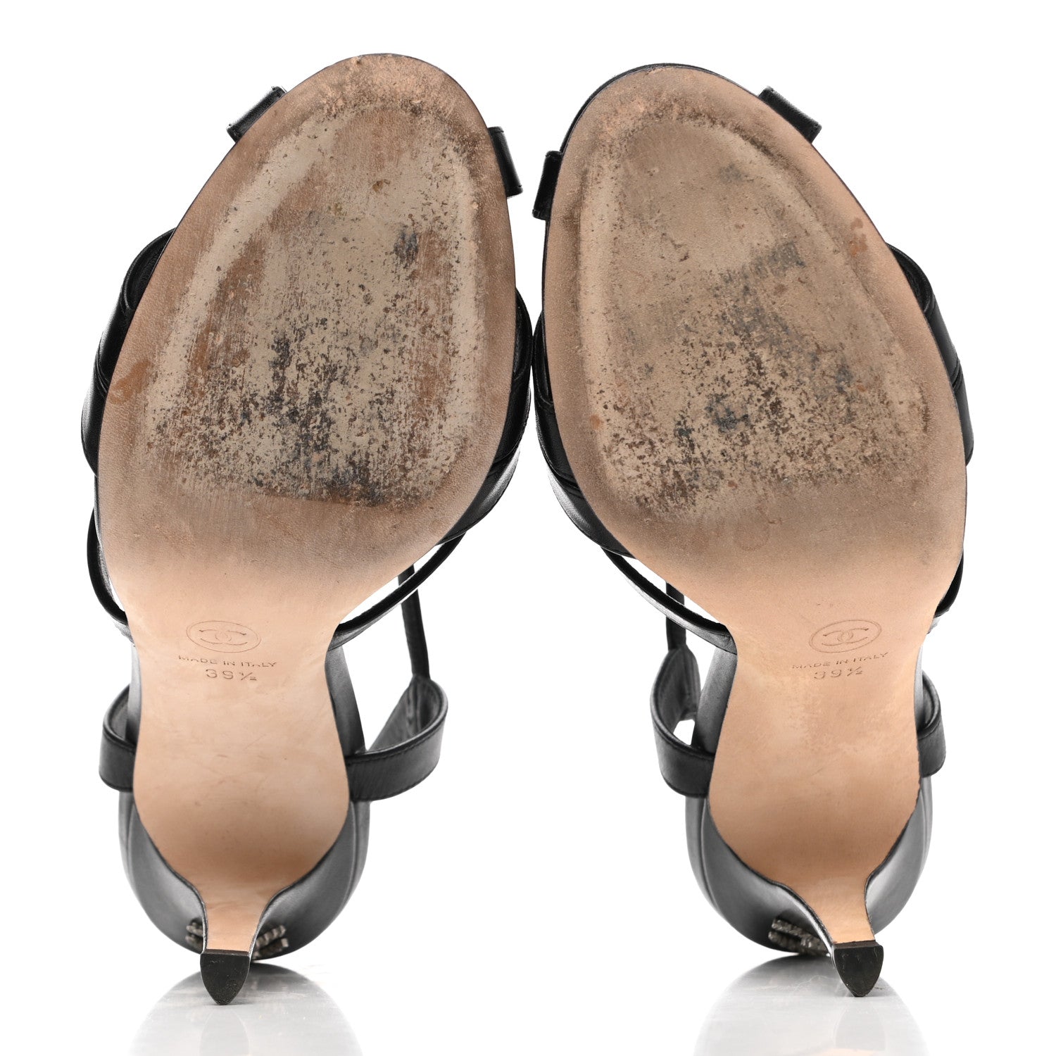 Chanel Lambskin CC Moonlight Strappy Sandals 39.5 Black 5 of 8