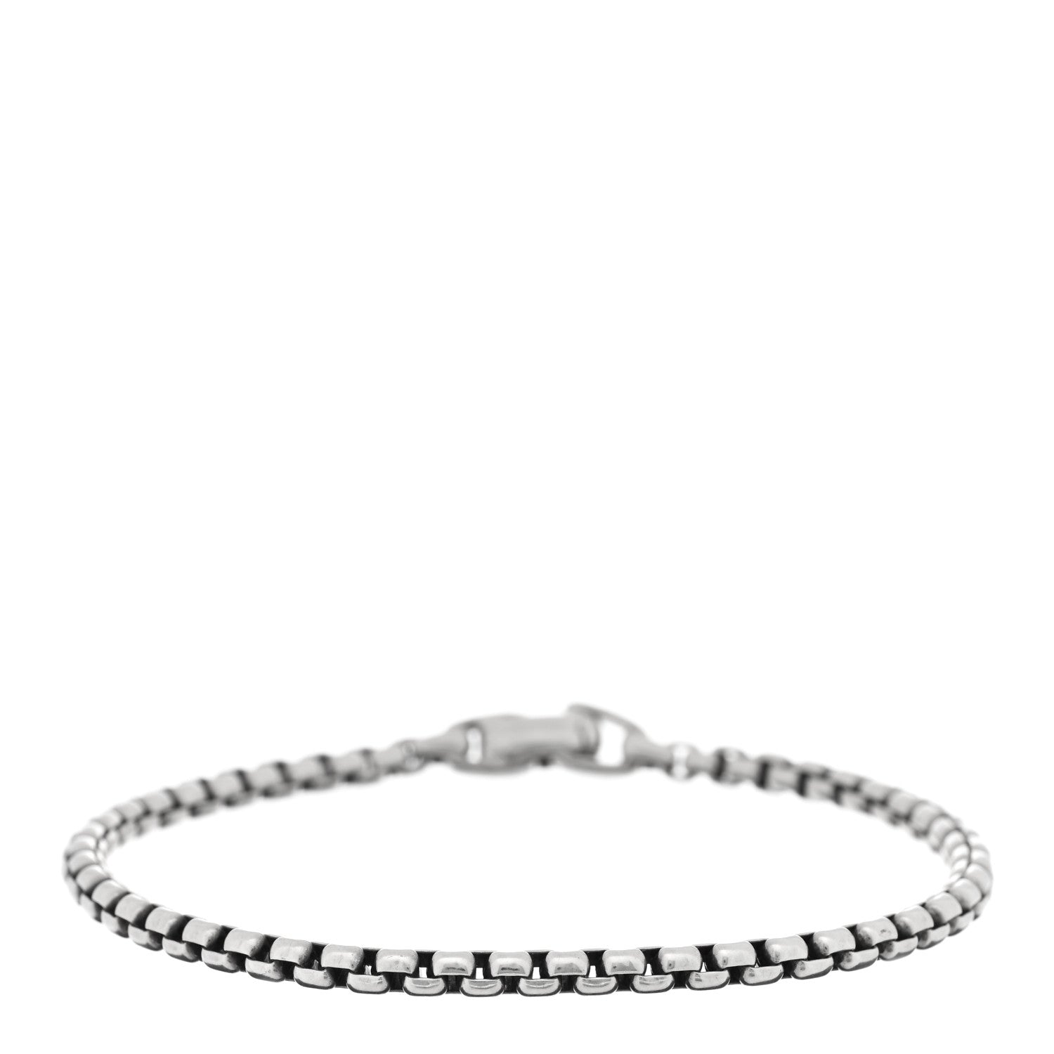 David Yurman Sterling Silver 4mm Box Chain Bracelet 1 of 3