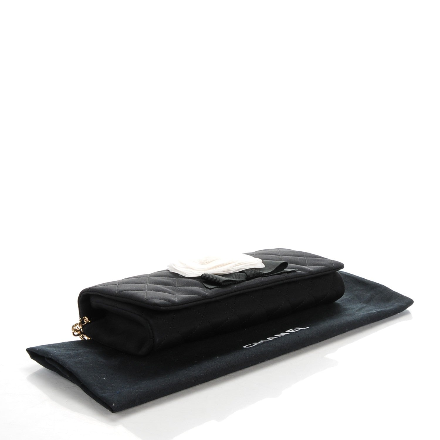 Chanel Nylon Quilted Camellia Flap Black 4 of 7