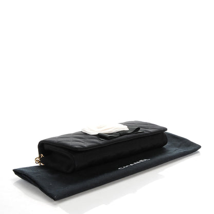 Chanel Nylon Quilted Camellia Flap Black 4 of 7