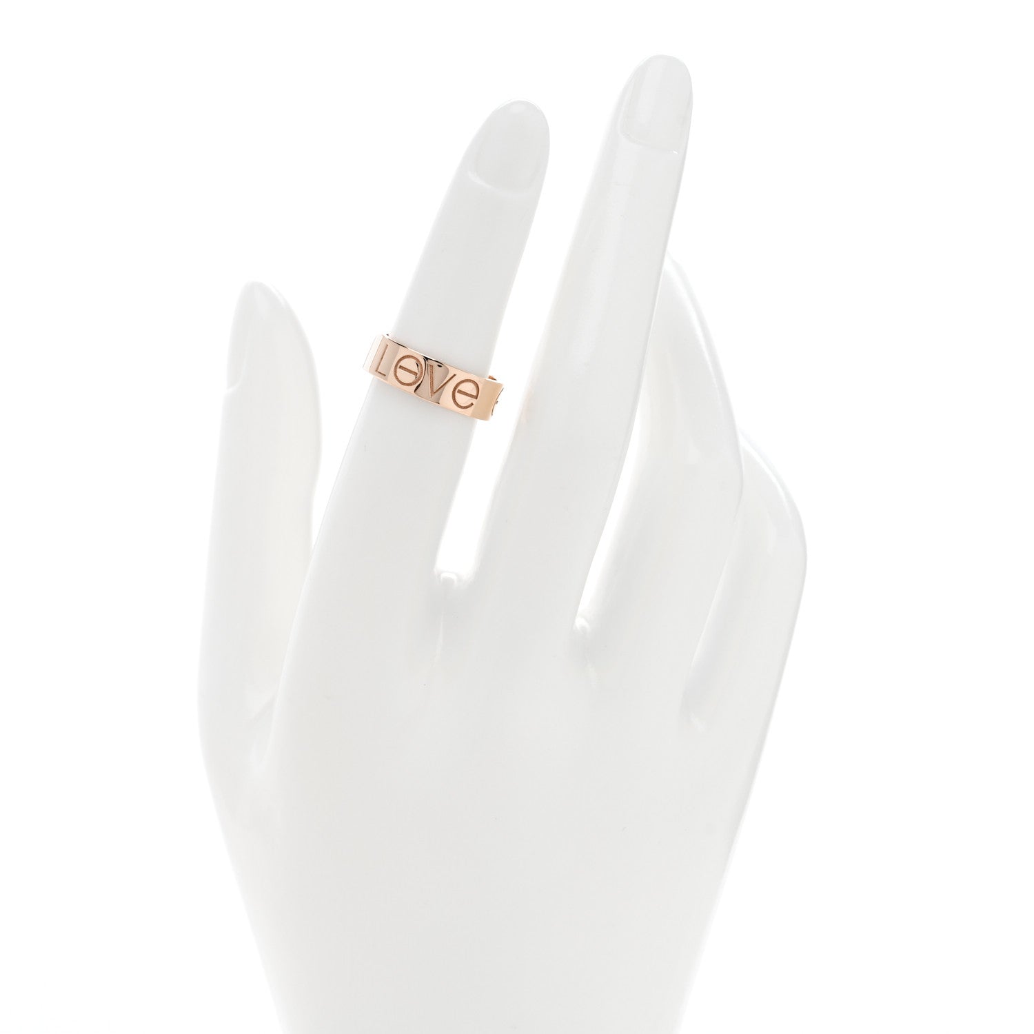 Cartier 18K Pink Gold 5.5mm Engraved LOVE Ring 50 5.25 2 of 4